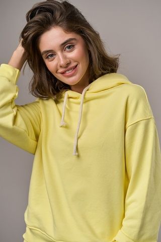 Худі з вставкою колір жовтий 20751346 фото