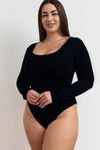 Боди классический с длинным рукавом цвет чёрный 2085/0148 фото 1